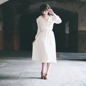 1940s vintage ivory dress